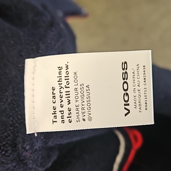 Vigoss Americano Pearl Button Red White Blue Sweater Cardigan NWT Med - Picture 4 of 10